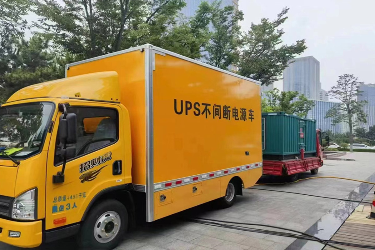昆都仑发电机租赁施工现场